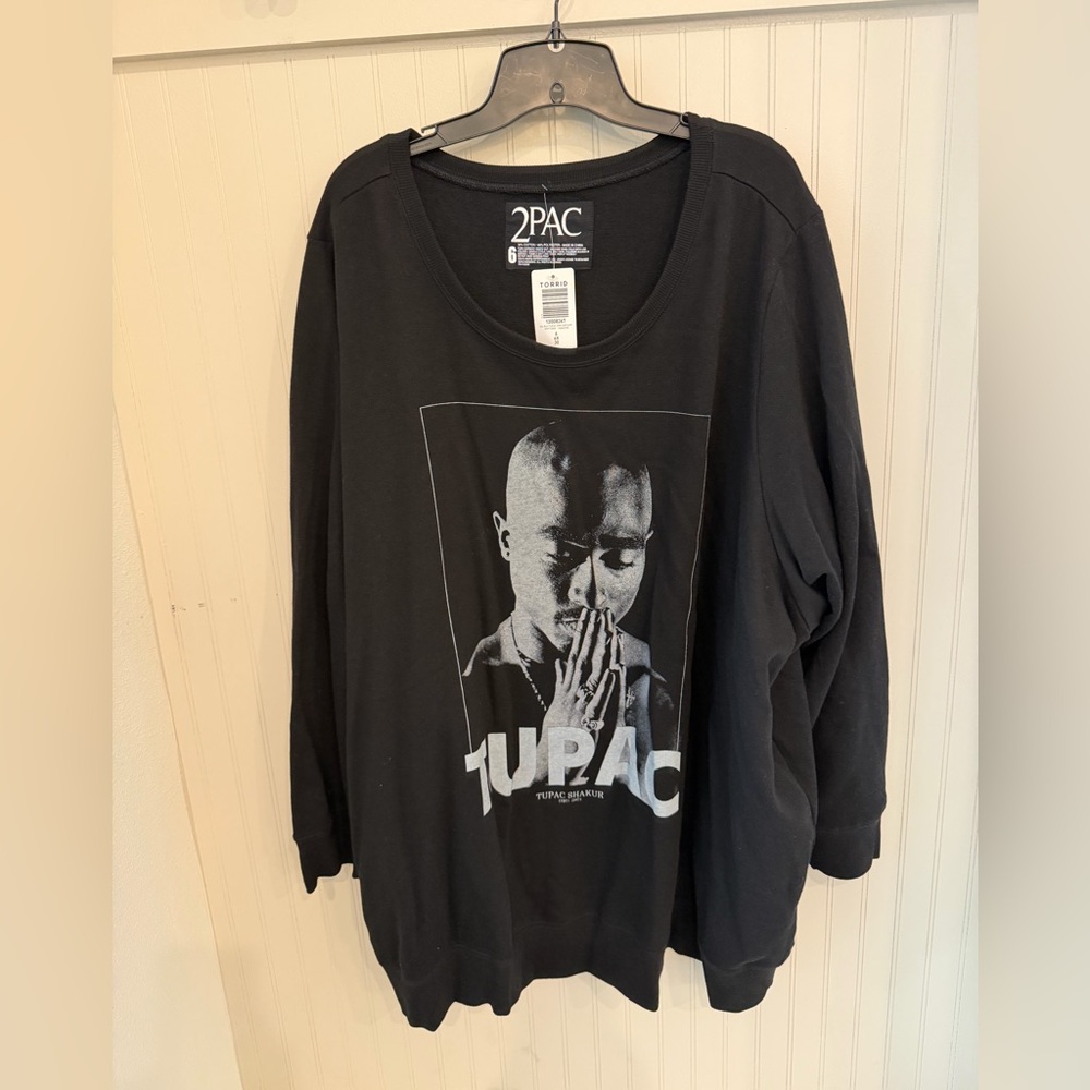 Torrid Black Tupac Graphic Sweatshirt